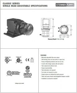 Stenner-Classic-Single-Head-Adjustable-Pump-Data-Sheet