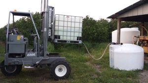Sulfuric Acid Injection- proven method for removing high pH Acid -forklift delivery
