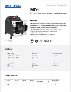 MD1-Multi- Diaphragm Metering Pump Datasheet