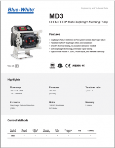 MD3-Metering Pump Datasheet