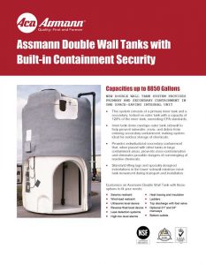 Assman Large Double Wall Tank Data Sheet