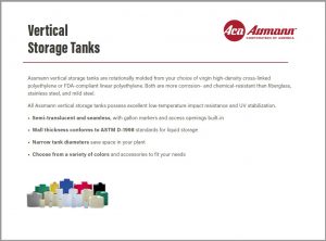 Assmann Vertical Storage Tanks Datasheet
