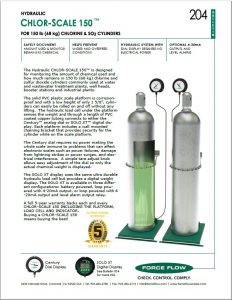 Hydraulic CHLOR-SCALE 150 – For 150 lb. Chlorine & Sulfur Dioxide Cylinders