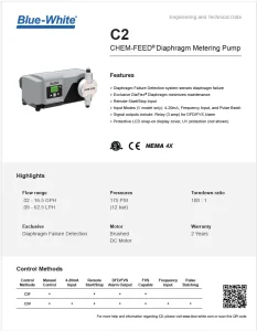 Blue-White C2 CHEM-FEED® Diaphragm Metering Pump